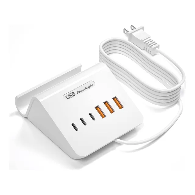 Usb Charging Station Vhbw 6 Port 3usb-a 3usb-c W/ Phone Stan
