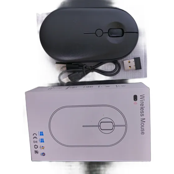Mouse Inalámbrico Nuevo Color Negro, Bateria Recargable.