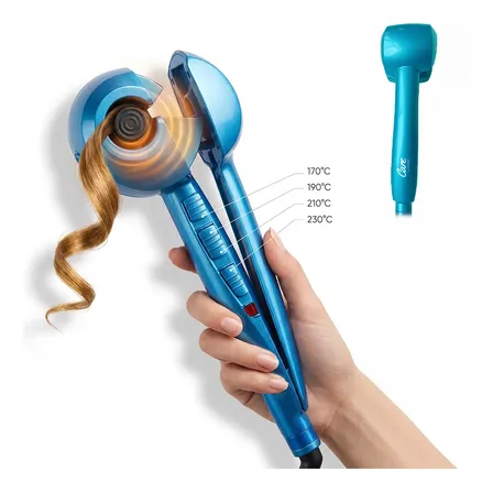 Buclera Automática Care By Gadnic Cerámica Anti Enredo Celeste