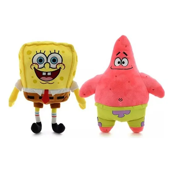 Combo Peluche Bob Esponja Y Patricio Estrella Original