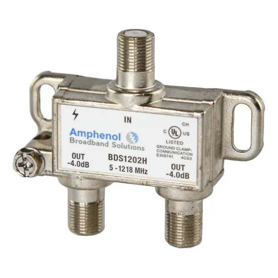 Derivador Splitter Señal Antena Tv 2 Bocas 1x2 Amphenol Htec