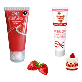 Lubricante Fresa Postre Comestible Oral & Lubrigel Cometible Fresas Con Cremas / Fresa Lubricante Fresa Postre Comestible Oral & Lubrigel Cometible Fresas Con Cremas / Fresa