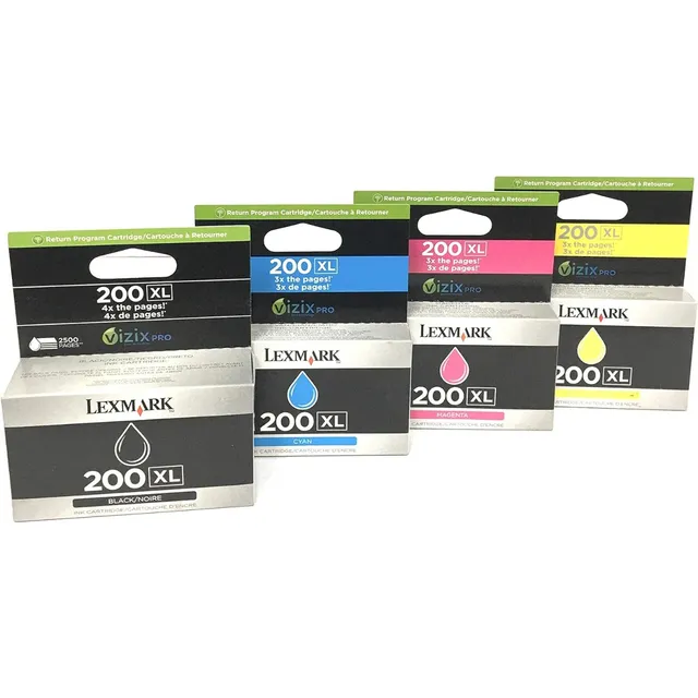 Combo Cartuchos Lexmark 200xl 4000 5500 Original