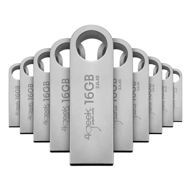 Kit 10 Memorias Bulk 4geek Usb 16gb 2.0 Metálica Suelta