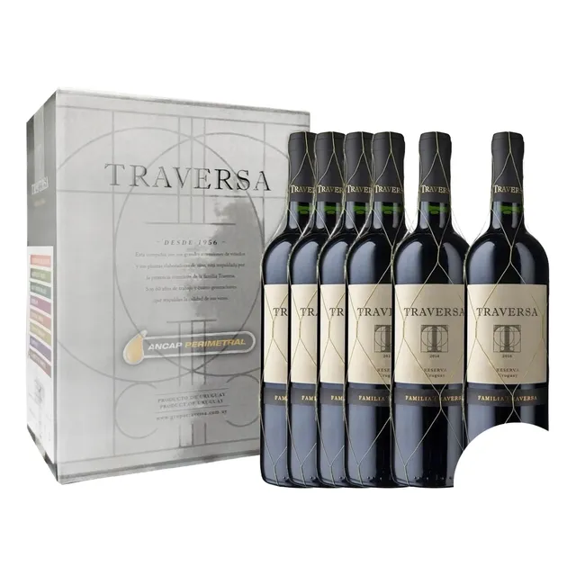 Vino Tinto Traversa Tannat Roble 750 Ml Caja 6 Unidades