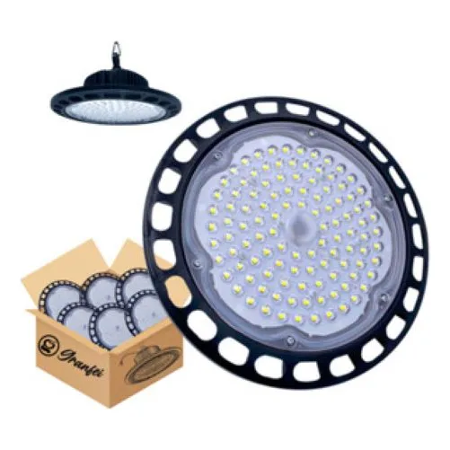 Kit 6 Granfei Luminária Ufo 100w Galpão Led 6500k Bivolt