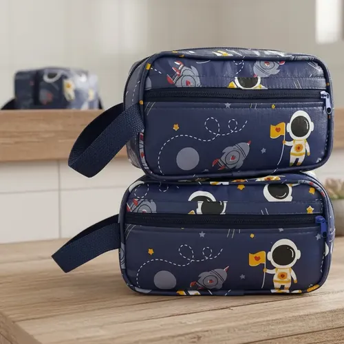 Estojo Necessaire Republic Vix Chenson 0730070 Crinkle Cor Azul