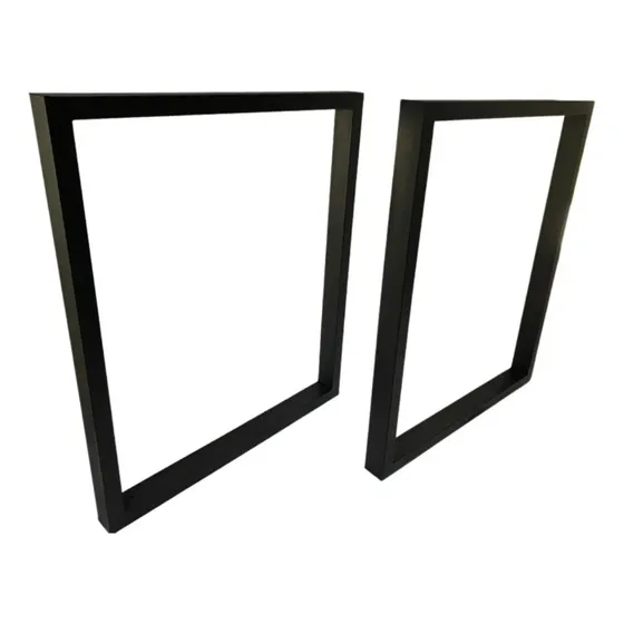 Par De Pés Em Metalon Reforçado Para Mesa Estilo Industrial