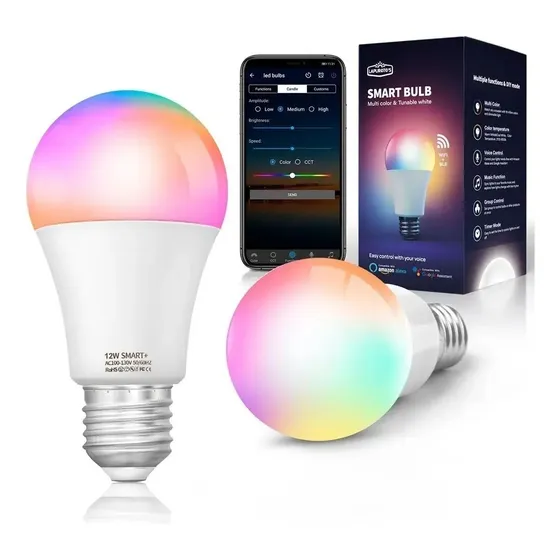 Foco Led Inteligente Rgbcw Wifi 12w Ajustable Multicolor 2 U