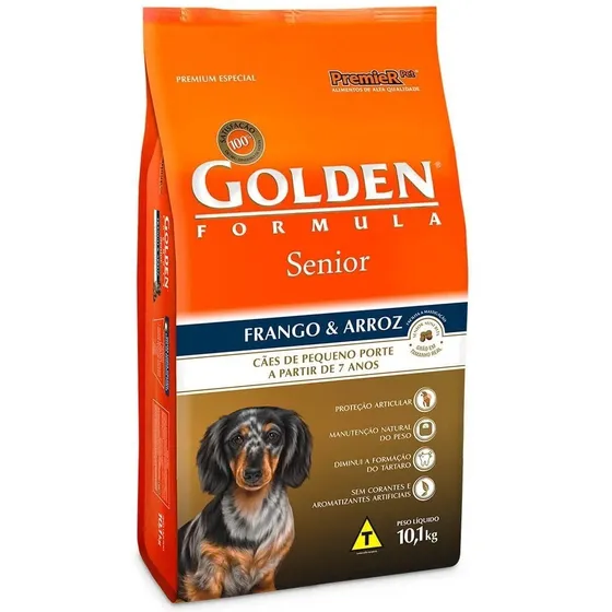 Alimento Golden Premium Especial Formula para cãe senior de raza pequena sabor frango y arroz de 10.1 kg