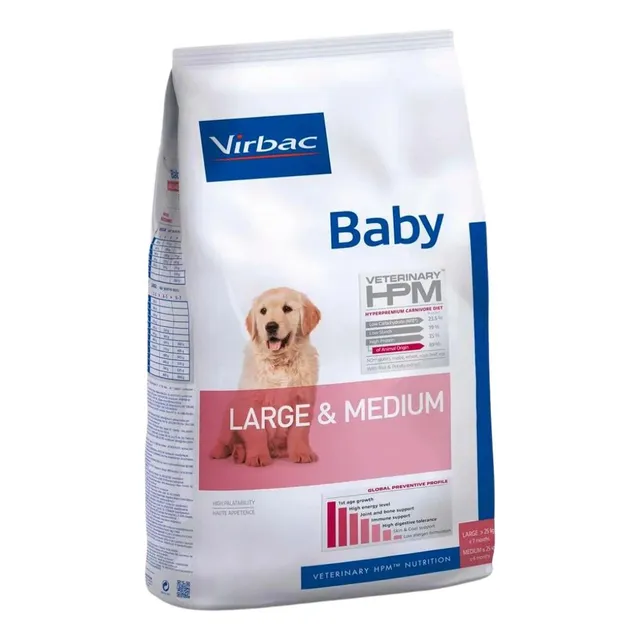 Alimento Baby Large & Medium Virbac Hpm 12 Kg