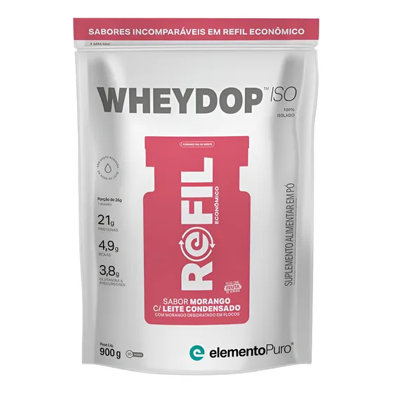 Wheydop Iso Refil 900g Elemento Puro