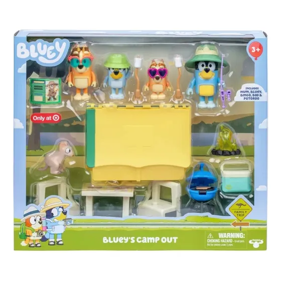 Juego De Campamento Bluey Figuras Camp Out Set Exclusivo