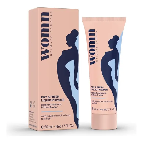 Womn Polvo Líquido Íntimo Seco Y Fresco  Máxima Protección