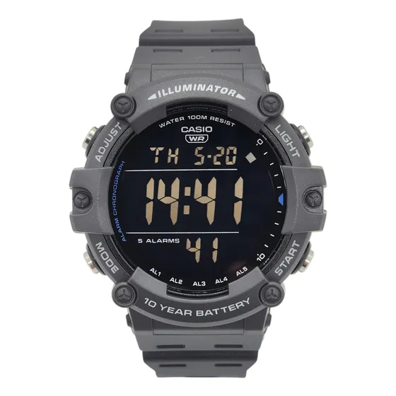 Reloj Casio AE-1500wh-8bv para hombre, color negro, bisel, color negro, color de fondo negro