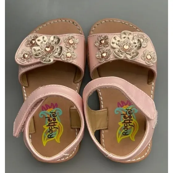 Sandalias Para Niñas Color Rosa Talla 7 Nuevas Rachel Shoes