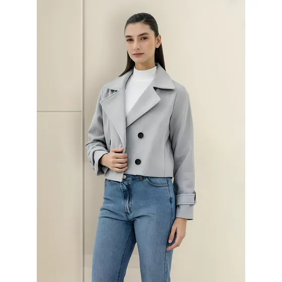Tapado De Paño Verona Chic Saco Mujer Abrigado Campera Corta