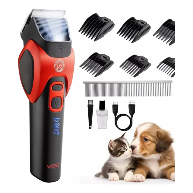 Maquina De Corte Vgr V-208 Mascotas Inalámbricacolor Negro
