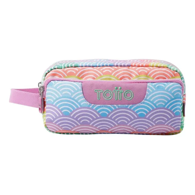 Totto Lapicera Escolar Grande Estuche Repelente A Líquidos Color Multicolor 9 Lisa