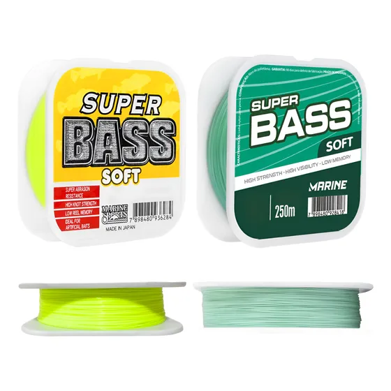 Linha De Pesca Super Bass Soft 0.40mm - Nylon Ms 250m 24lbs