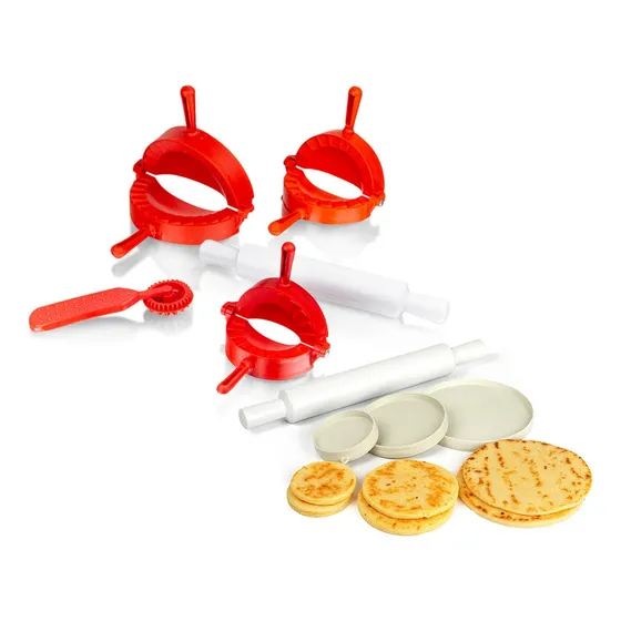 Combo: Set 3 Moldes Empanadas + 3 Moldes Arepas+ Rodillos