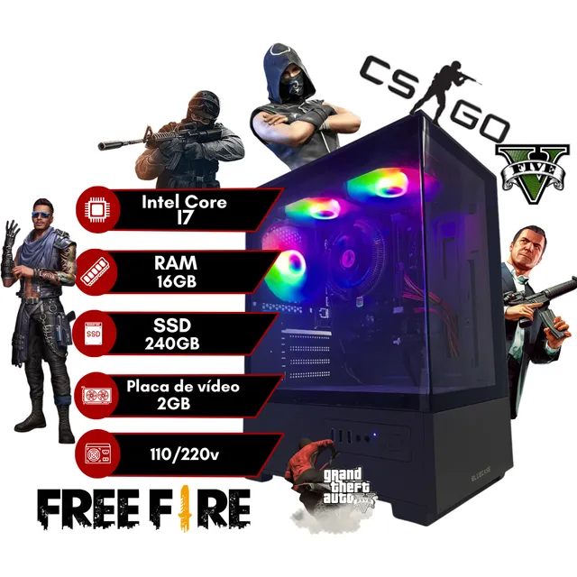 Cpu Gamer Intel Core I7 3.4ghz 16gb Ssd240g 2gb De Video
