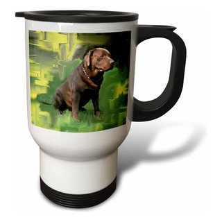 Taza De Viaje De Labrador Retriever De Chocolate 3drose, Ace Taza De Viaje De Labrador Retriever De Chocolate 3drose, Ace