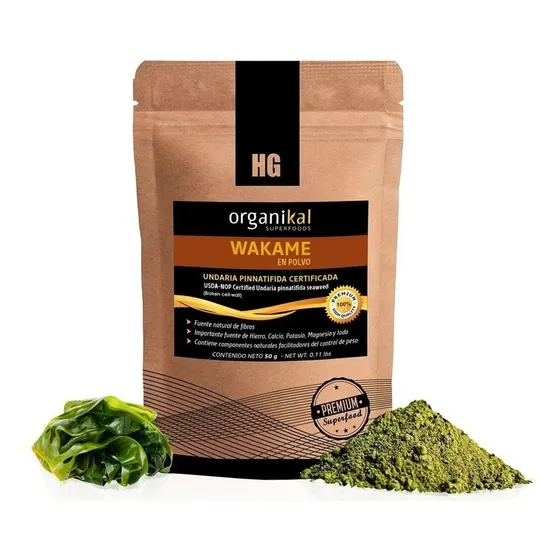 Wakame En Polvo Organikal Apto Vegano Sin Tacc 50gr