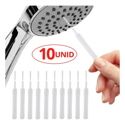 Kit Mini Escova Limpeza Furo Chuveiro Desentupir 10 Unidades