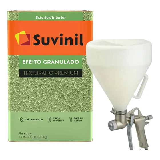Suvinil Textura Acrílica Impermeable Gr Med + Soplete Tolva