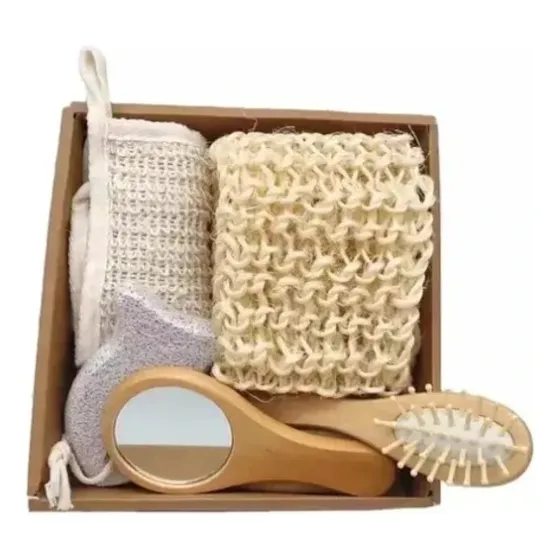 Set Para El Baño - Set De Ducha, Esponjas, Pantuflas