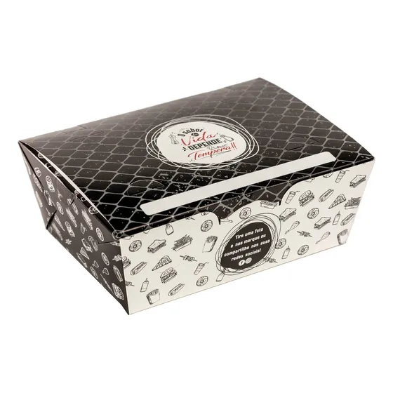 Embalagem Delivery Combo M Hambúrguer, Fritas, Salgados 500u