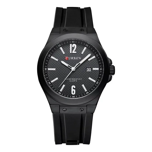 Reloj Caballero Curren 8467 Fecha Correa Silicona Resistente