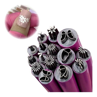 Xj 15pcs Bolígrafo Para Sellos Decoración Uñas Diy Xj 15pcs Bolígrafo Para Sellos Decoración Uñas Diy