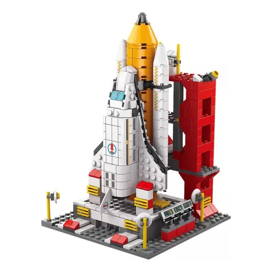 Blocos De Montar 1000pçs Centro Espacial Nave Foguete Carros