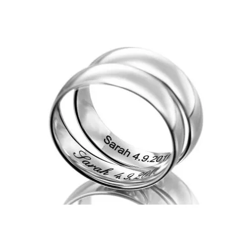 Anillo Grabado Laser Grabado Personalizado Nombre Fecha