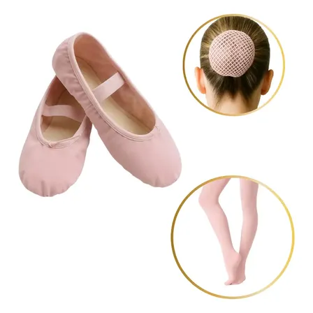 Sapatilha Ballet Intantil + Meia Calça + Brinde Especial