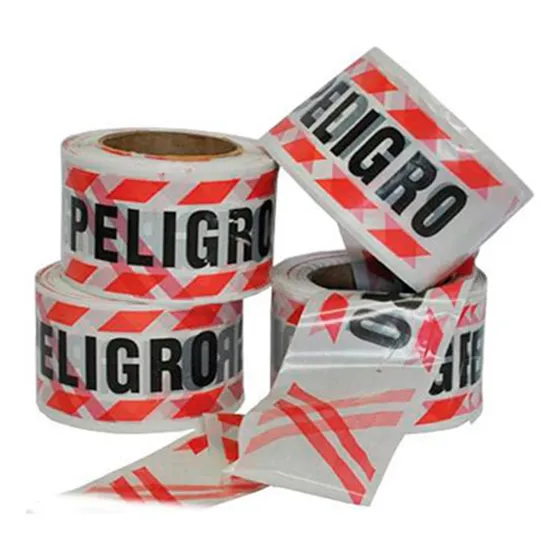 Cinta Peligro Seguridad Obra Calidad Rollo 50mts Pack X2