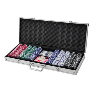 Juego De 500 Fichas De Poker Conmaletin Metálico 2 Barajas Juego De 500 Fichas De Poker Conmaletin Metálico 2 Barajas