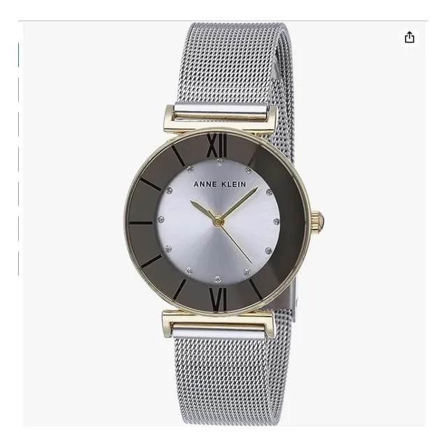 Anne Klein ® Reloj Mano Mujer | Ak/ 3781svtt | Original Color de la correa Plateado Color del bisel Dorado Color del fondo Plateado