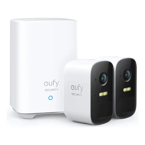 Solar Cámara De Seguridad Inalámbricas Eufy Cam 2C, 2mp HD, 135° Cámara de Vigilancia para el Hogar con Pan & Tilt, Seguimiento Inteligente por AI, Cámara de Exterior, IP67 Impermeable, Wi-Fi