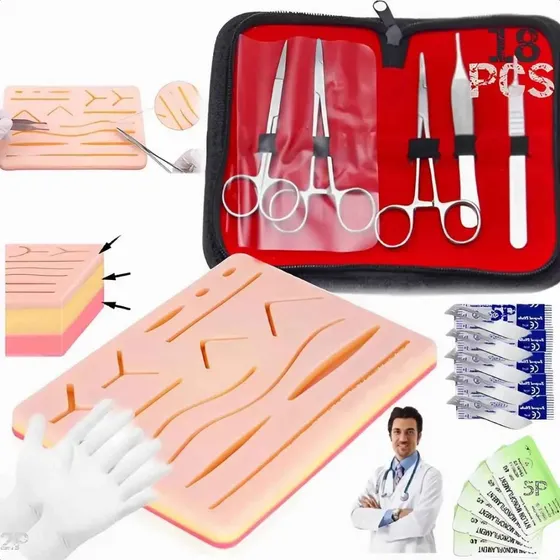 Pad Práctica Sutura E Insiciones Kit Modelos Anatomicos