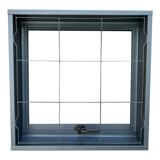 Janela Vitro Quadrado Com Grade E Fecho Aço Basculante 60x60