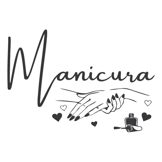 Vinilo Vidriera O Pared - Mano Uñas -manicura 58cm.x40cm.