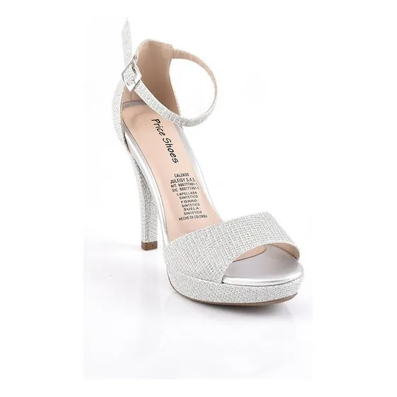 Price Shoes Sandalias Tacones Mujeres 542839plata