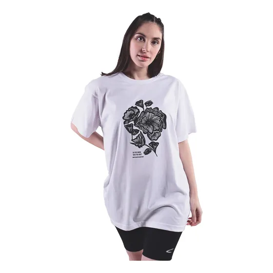 Remera Dama Mujer Oversize Estampada Manga Corta Cameron