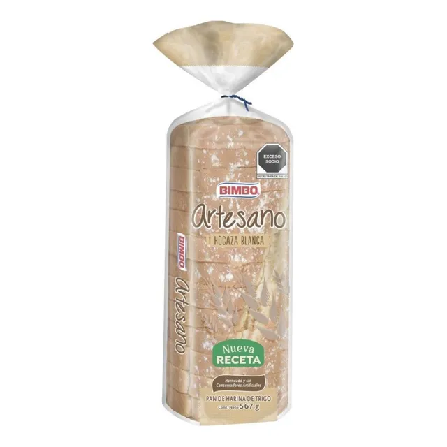 3 Pza Pan Blanco Bimbo Artesano Original 567 G