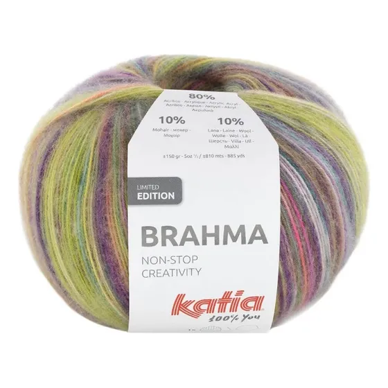 Lana Matizada Brahma De Katia Lana Mohair Ovillo X 150grs