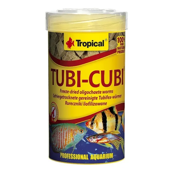 Ração Tropical Tubi Cubi 10g - 100ml Tubifex Liofilizado