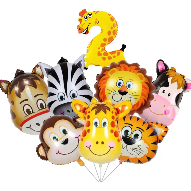 Kit De Globos Safari / Cabeza De Animalitos